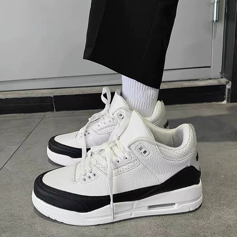 AJ3 Real Air Cushion Basketball Shoes All-match Mid-help Sports Casual Shoes Men's Shoes AJ4 Fashionable Women's Shoes