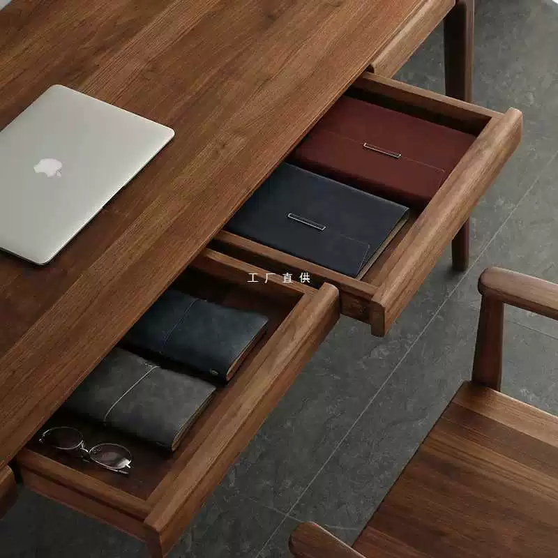 ✅Скандинавский стол из массива дерева черный орех дерево компьютерный стол белый дуб простой домашний детский стиль