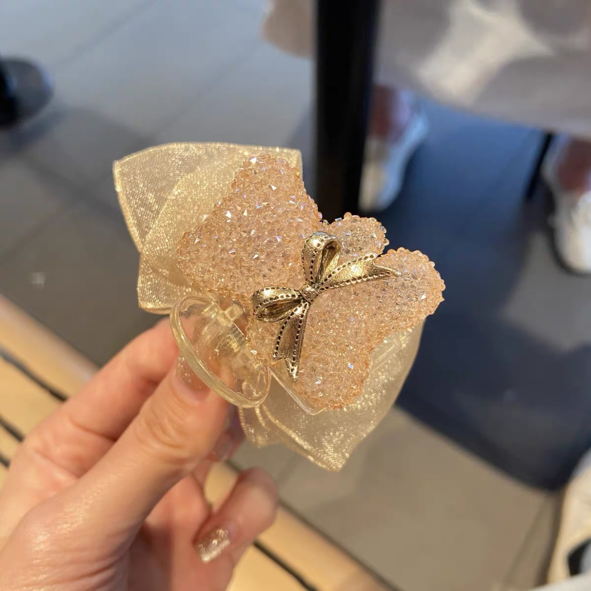 샴페인 베어 그랩 클립