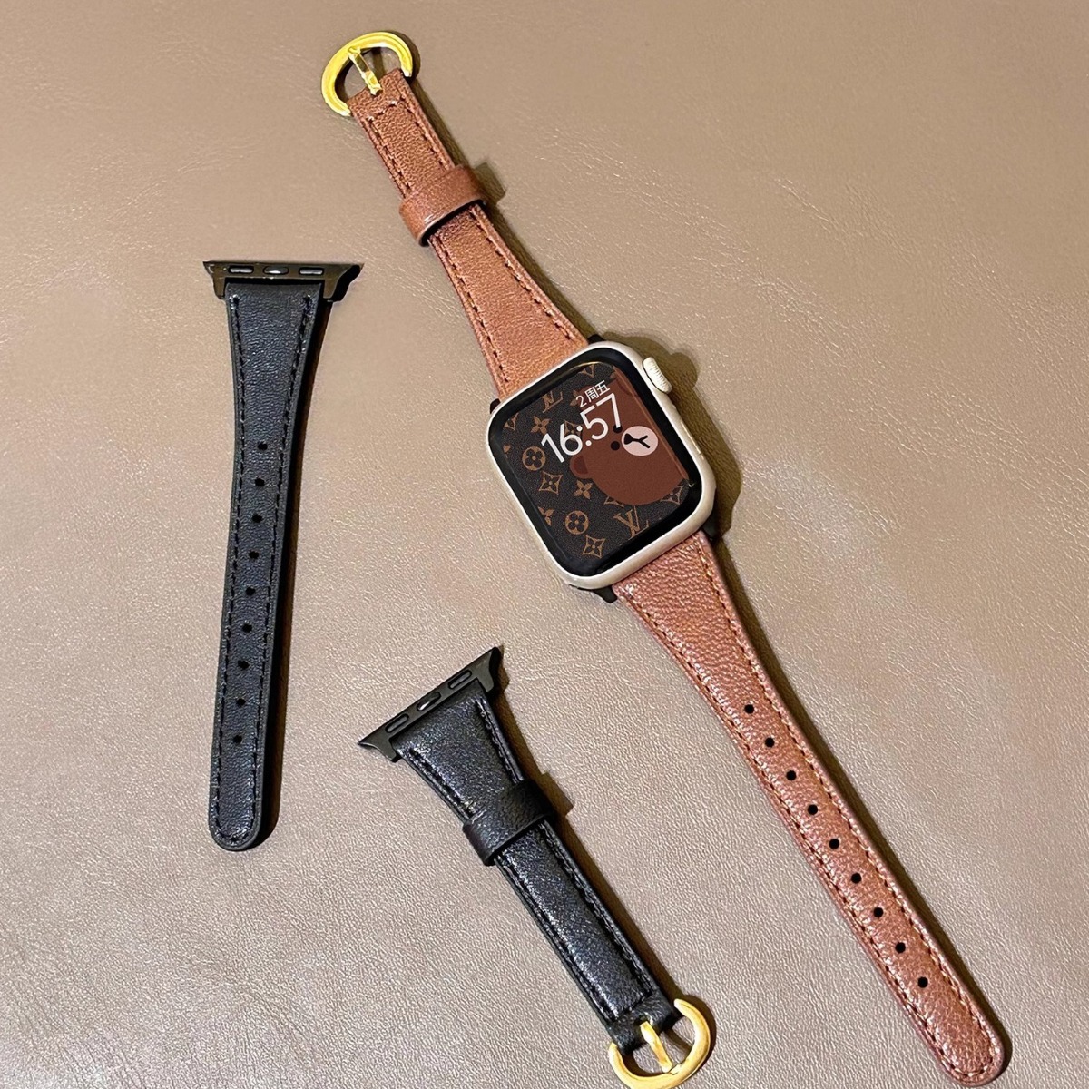 Horseshoe buckle small waist cortex S10 applicable IWATCHS9 Apple…