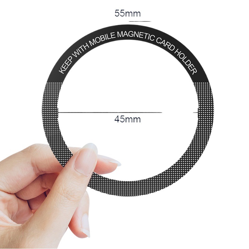 爆発的な無線充電磁気シートMagsafe携帯電話磁気リング黒色ラジウム彫刻電気泳動携帯電話スタンドパッチ