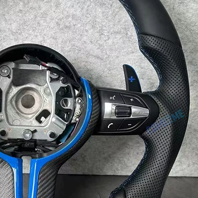 leather steering wheel blue M1M2: Steering wheel