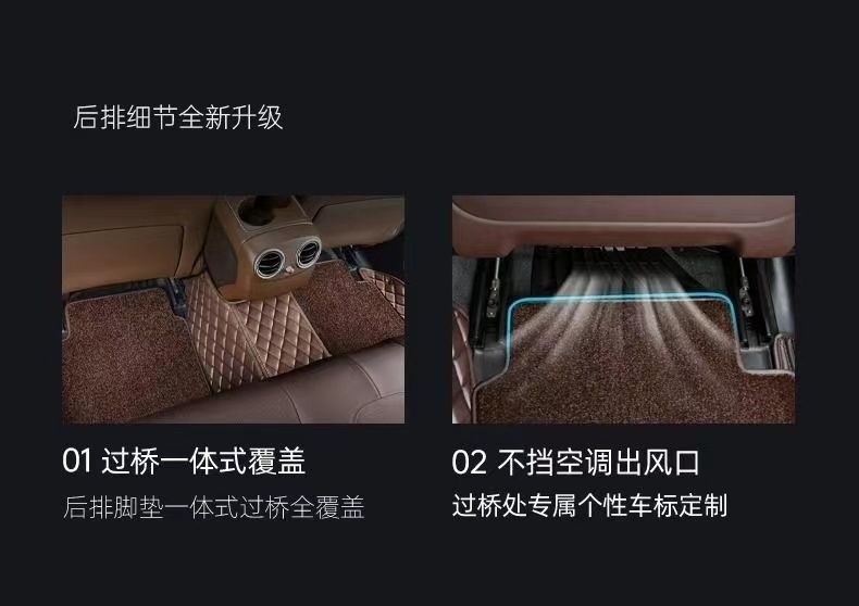 Custom-fit car floor mats, full coverage, five-seater, double-layer, universal, odorless, dirt-resistant, and wear-resistant