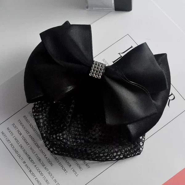 Professional women's hairnet with rhinestones for hospital nurses, bank employees, flight attendants, and hotel staff, adult hair accessory