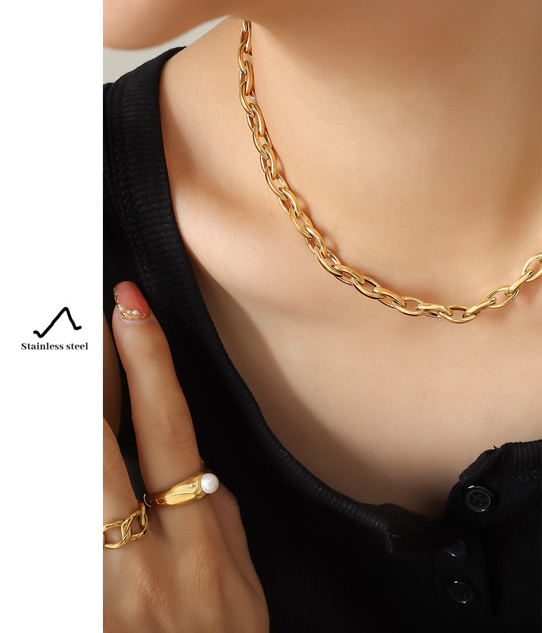 Fashion Solid Color Titanium Steel Plating Womenu0027S Bracelets Necklace