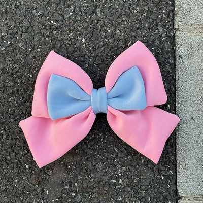 Retro Helmet Decorative Sticker — Motosiklet dəbilqələri - color-matching-bow-pink-blue