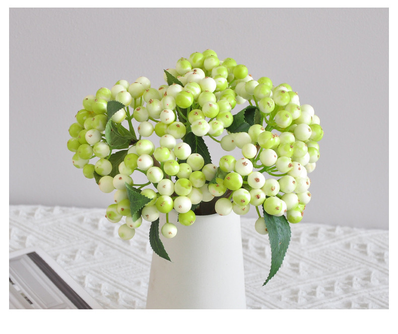 Foam Mini Red Berries Blueberries Fake Flowers Fortune Fruit Flower Wall Decoration Artificial Berry Branches_maomaolike.com