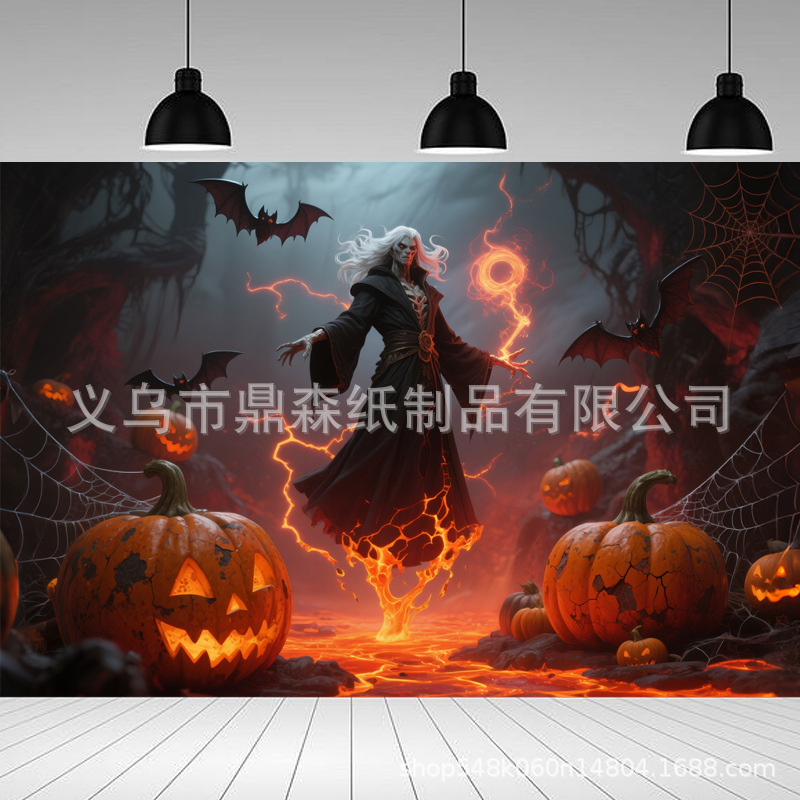 クロスボーダー新しいハロウィン背景布ハロウィンバナー吊り布ホラーパーティー装飾用品写真の背景|undefined