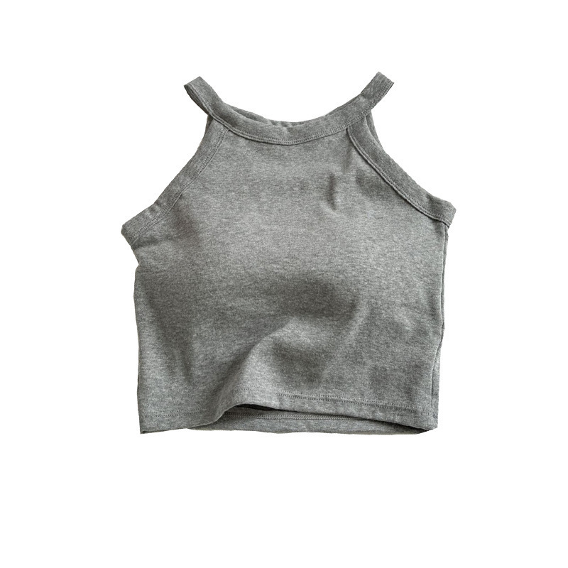 Camisole spring and summer hot girls wear pure cotton beauty straps and chest pads to wear as bottoming sports wrap bra tops for women