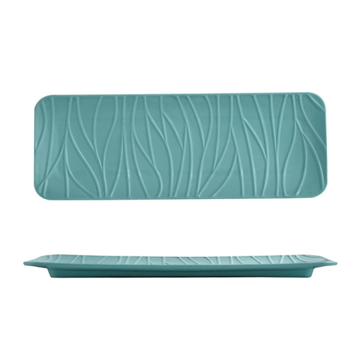Sushi plate rectangular barbecue plate imitation ceramic snack plate Western plate creative snack Japanese sushi long plate