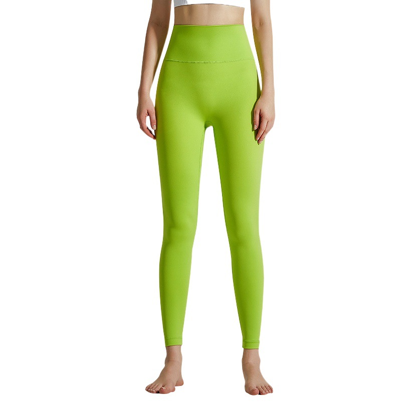 Pantalones de yoga sin costuras LAHN para mujer, de cintura alta, levanta glúteos, control de abdomen, sin líneas incómodas, longitud nueve décimas, adecuados para correr y hacer deporte.
