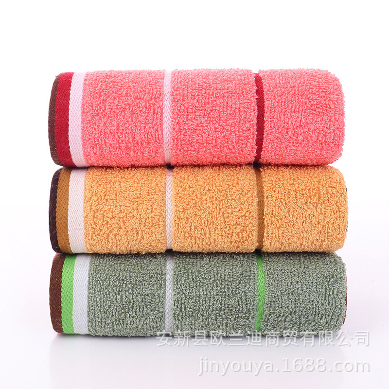 Factory wholesale cotton towel 100g three-stage household Daily necessities carpet absorbent stall gift towel