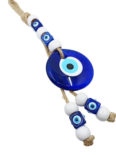 Foreign trade cross-border supply hand-woven Turkish blue eye pendant devil's eye blue glass hanging wall decoration