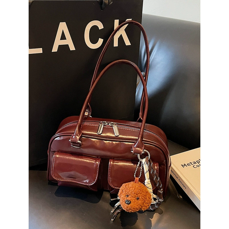 Заводская оптовая продажа женской сумки-болеро в корейском стиле из искусственной кожи PU, новинка этого года, универсальная, большой вместимости, из масляной кожи.