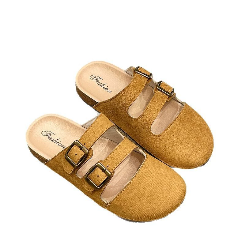 Туфли Birkenstock 2025 четыре сезона новый высотный плоский дно Birkenstock носок внешний вид удобные тапочки пробка носок обувь оптом