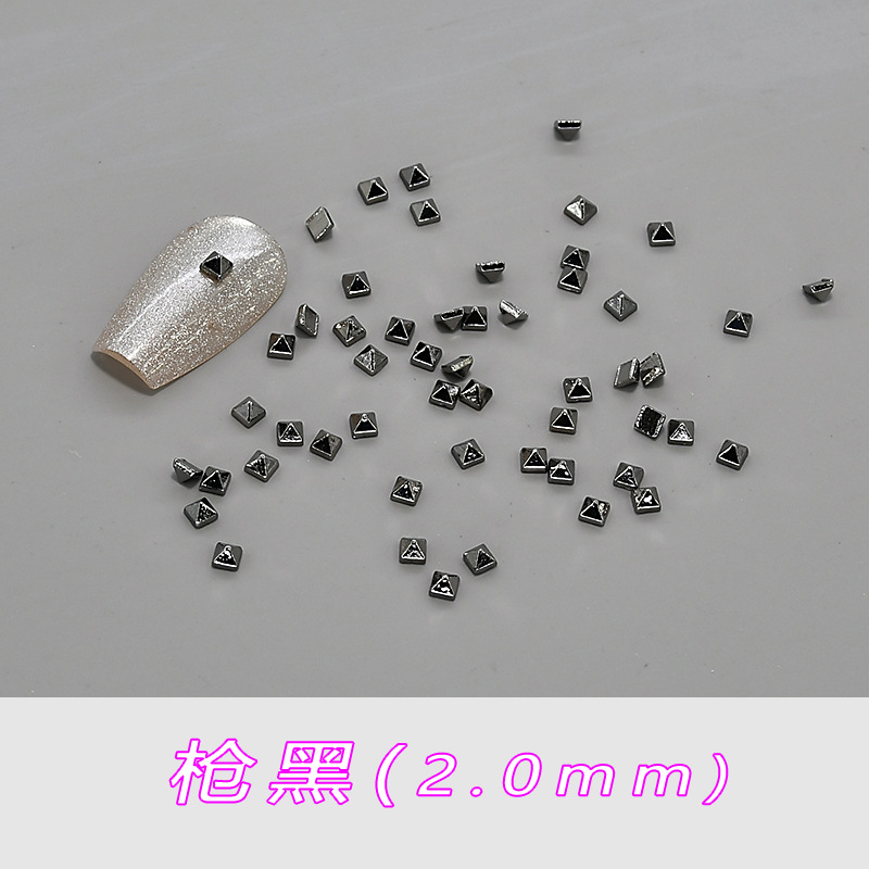 건 블랙 2.0mm--금속 첨탑 사각형 J113
