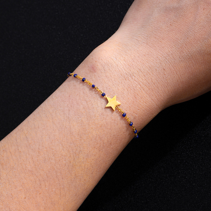 304 Stainless Steel Chain Material 1 Piece Quantity Fashion Star Stainless Steel Plating Bracelets 1 Piece