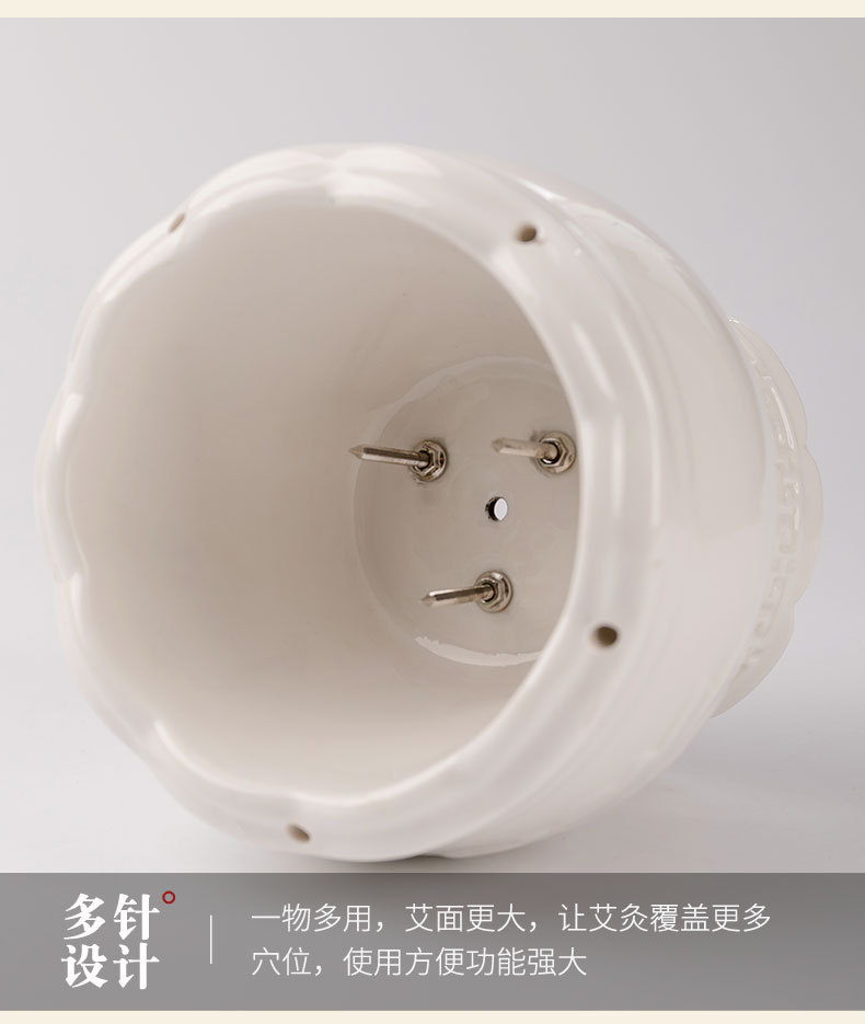 Ceramic Moxa Jar Warm Moxibustion Device for Body Back and Meridian Care Home and Spa Use specifications