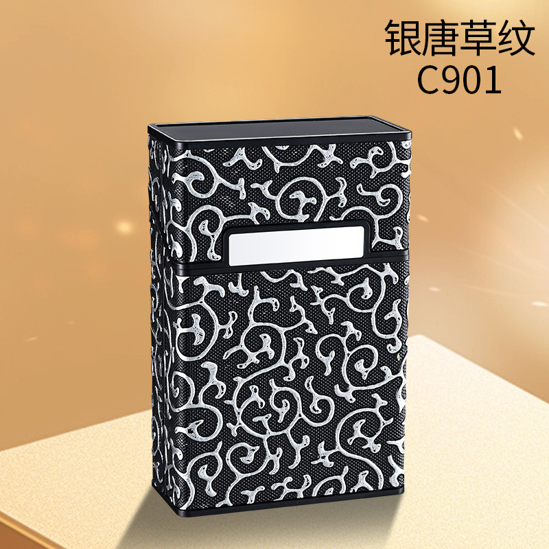 Encendedor recargable de corteza creativo para la aprobación de la caja de cigarrillos en una caja dura y suave empaquetada con cáscara de cigarrillo resistente a la compresión a prueba de humedad portátil y duradero