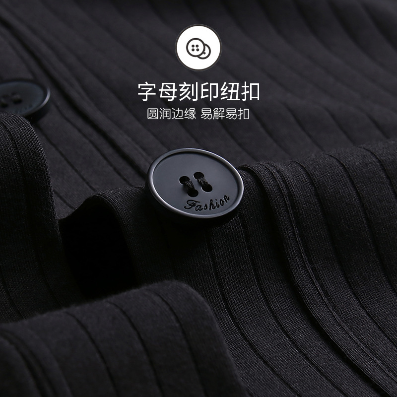 [Sensación suave] pareja pijamas mujer primavera y otoño 100% algodón de manga larga ropa para el hogar traje de mujer para hombre