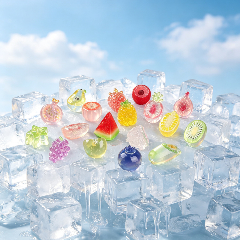 Miniature landscape simulation food toy watermelon strawberry fruit DIY decorations cute creative blind bag box accessories small ornaments