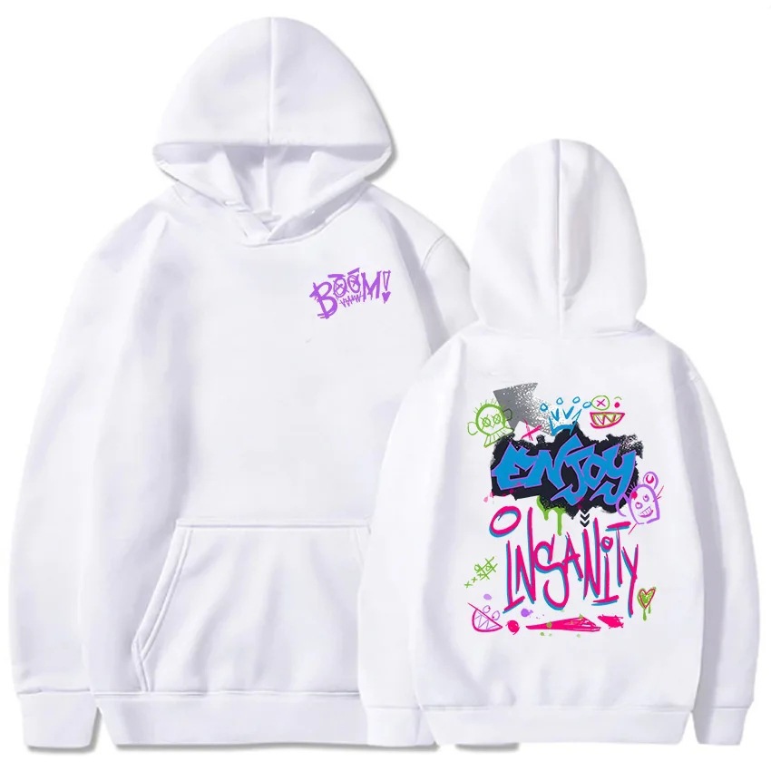 Boom Monkey Cartoon Graphic Hoodies Jinx Arcane Video Game