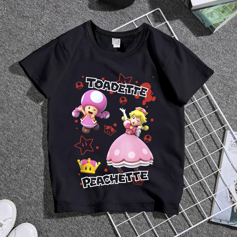 TT1168 Super Mario Mario game Cartoon parent-child suit male and female student mom and dad T-shirt short sleeve TT1168 Super Mario Mario game Cartoon parent-child suit male and female student mom and dad T-shirt short sleeve