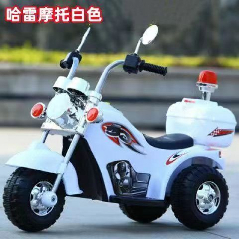 Motocicleta eléctrica para niños 1-6 años batería para bebé triciclo recargable cochecito eléctrico coche de policía juguete