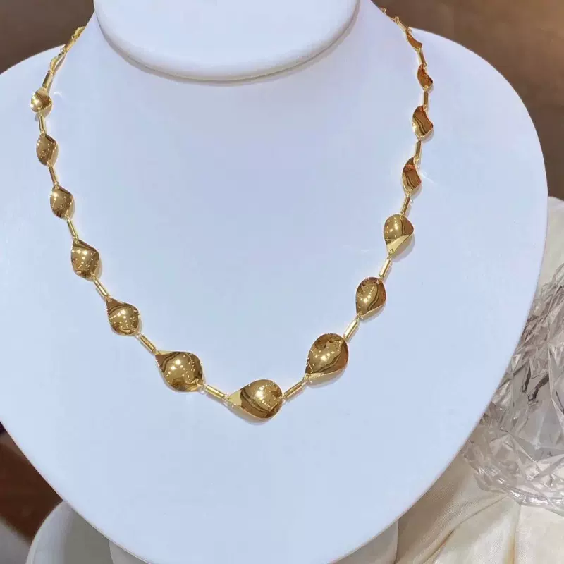 正品保障5G黄金套链女神时尚通勤999足金项链纯黄金项链欢迎配货