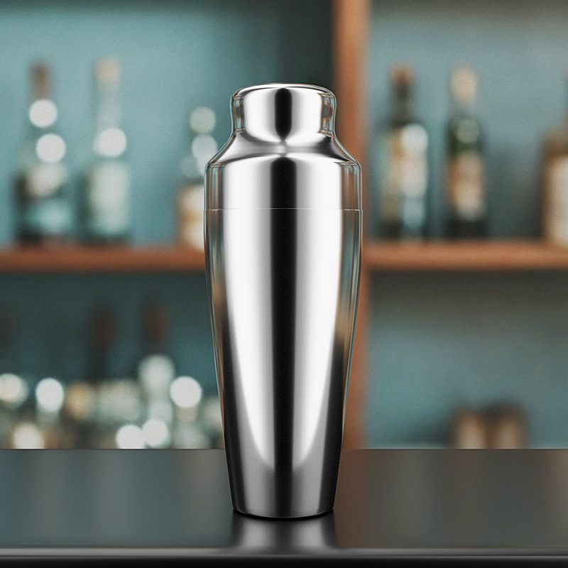 Acero inoxidable estilo francés mezclador de dos secciones shaker bar shaker taza de cóctel