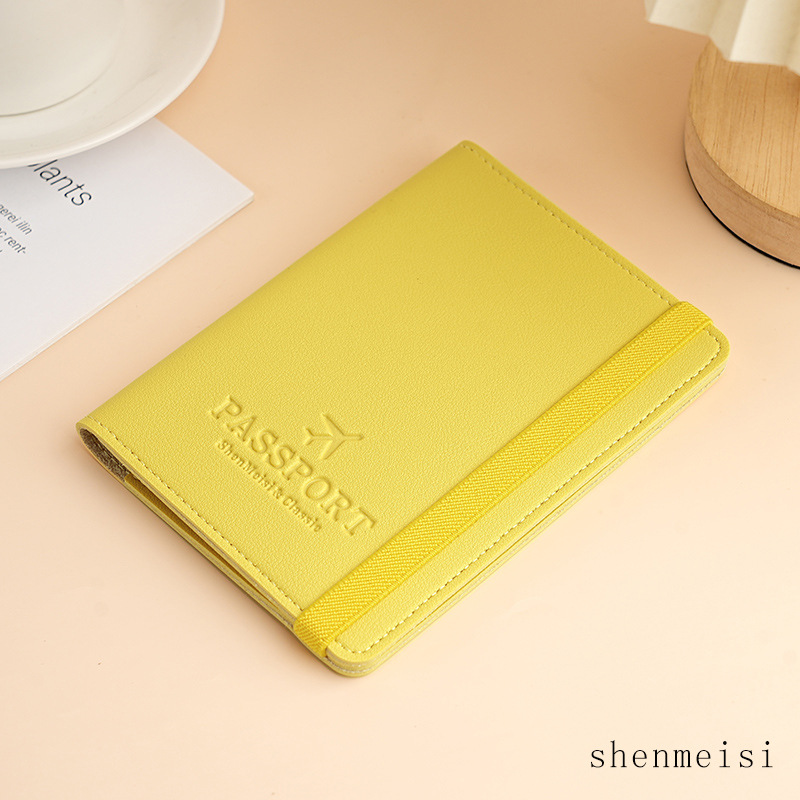 Spot bolsa de pasaporte de cuero de pu de venta caliente transfronteriza, clip de pasaporte multifuncional, cubierta de pasaporte, cubierta de pasaporte