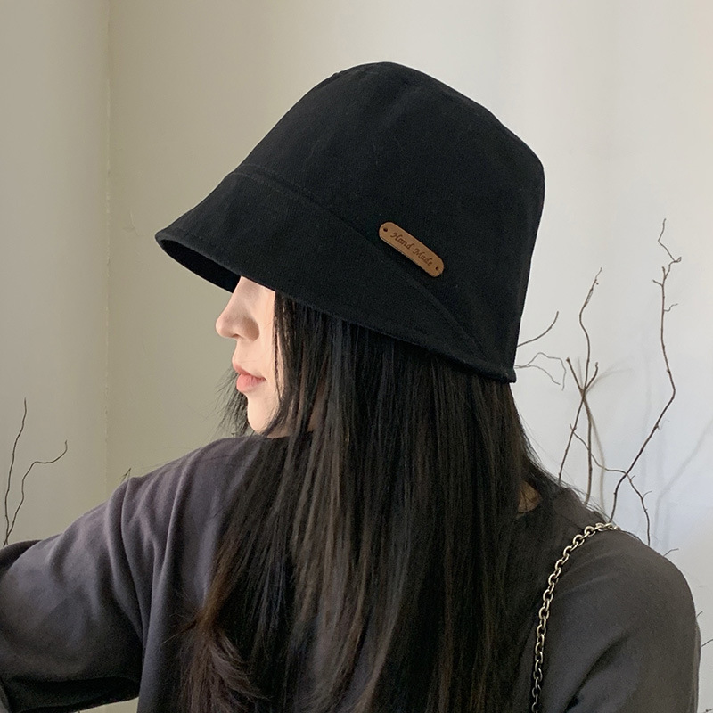 Japanese face-showing little fisherman hat for women with round face in spring and summer travel, suitable for basin hat, fashionable big head circumference, sun hat trend