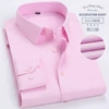 Pink long sleeve thick oblique lines have pockets