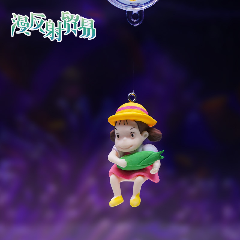 Decoración de pecera paisajismo Hayao Miyazaki Girl Xiaoyue con bola flotante transparente para peces flotantes compañeros de juego al por mayor