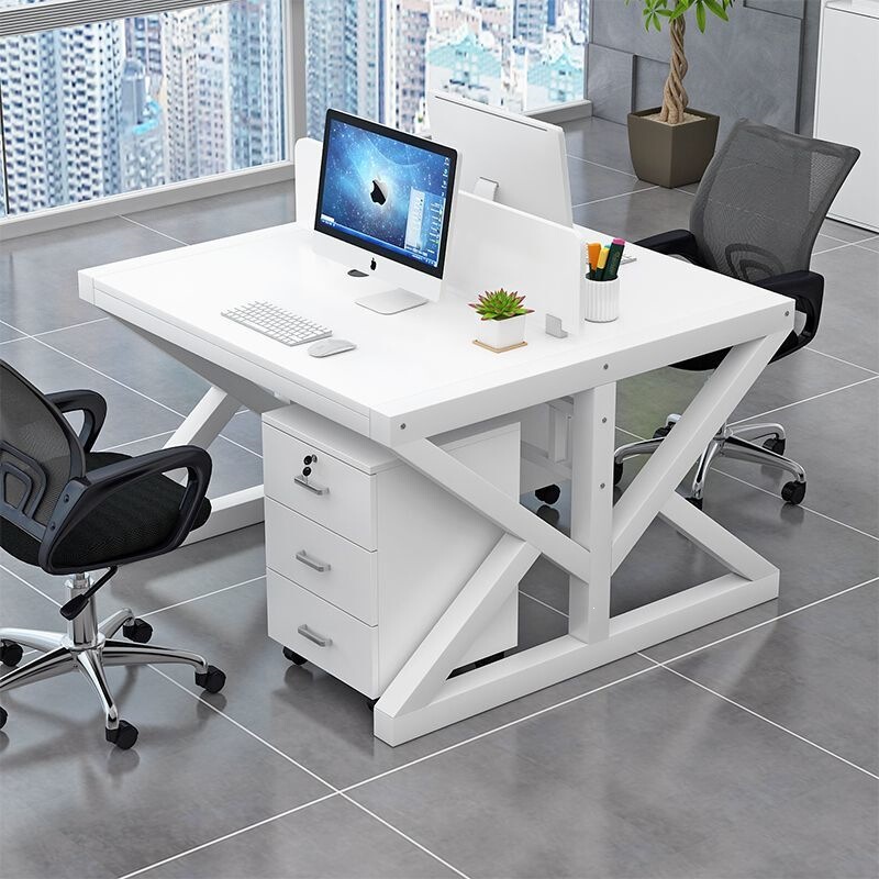 Staff Desk Combination Modern Minimalist Staff Workstation Computer Desk Four-Person Six-Person Office Desk and Chair Combination