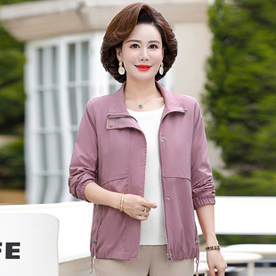 2024 Early Autumn New Middle-aged Women's Casual Short Coat Loose plus size Western Style Mother's Stitching Jacket Windbreaker
