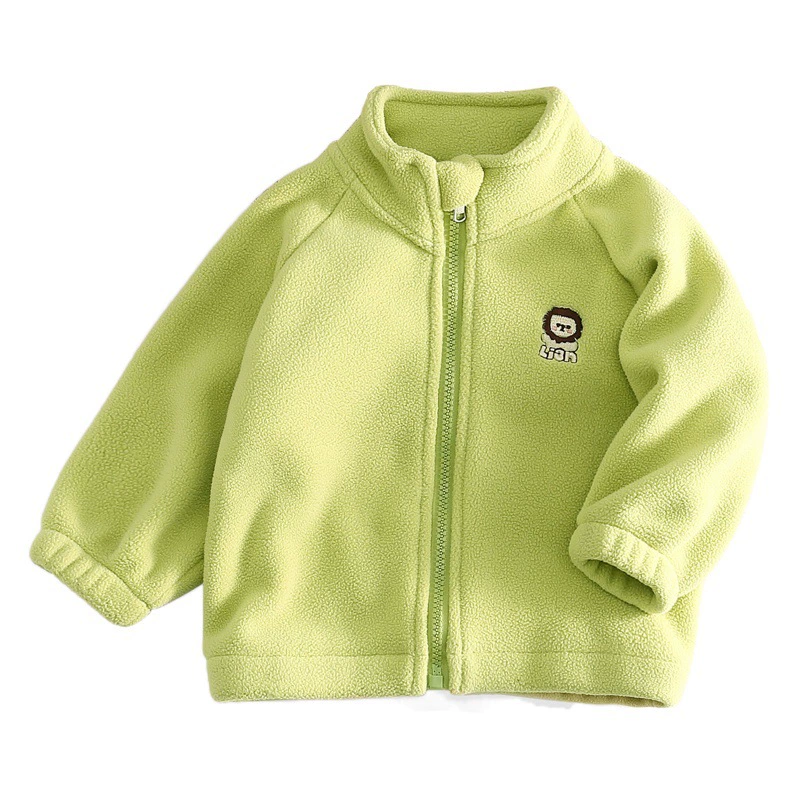 Детская двусторонняя флисовая куртка, весенняя одежда для мальчиков, новинка 2024, весенне-осенний флисовый топ для девочек в детском стиле