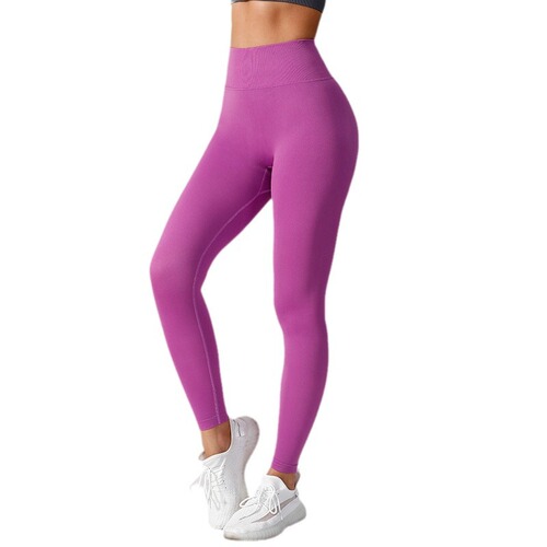 Seamless Peach Butt Yoga Pants for Women, Long Pants, Nylon High-Waisted Hip-Lifting Tight Nudist Running Sports Fitness Pants, Wholesale