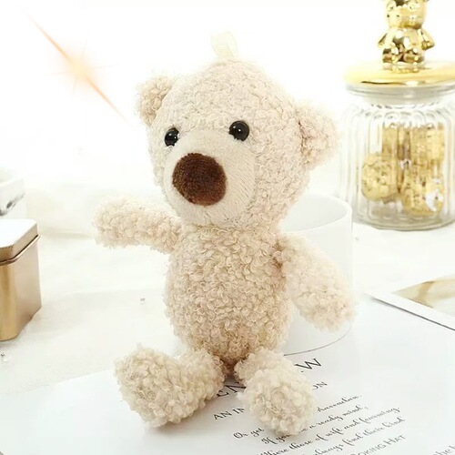 Teddy Bear Plush Toy Cute Little Teddy Bear Mini Doll Cartoon Kids Book Bag Hook Ornament for Girls