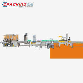 全自动折上盖工字形封箱机 工厂流水线无人后道包装生产设备厂家