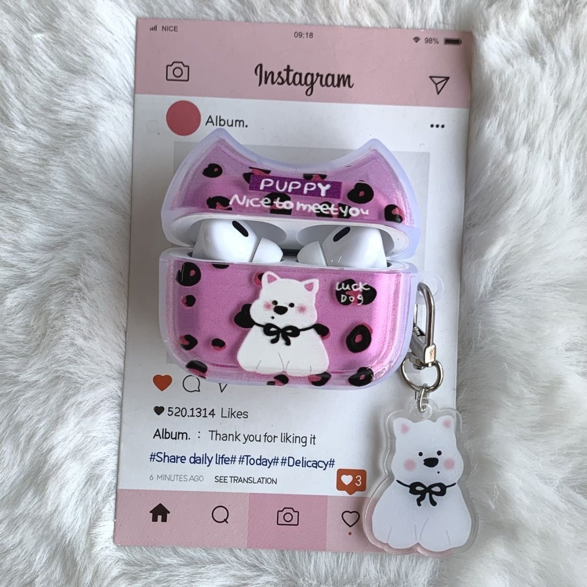Leopard West Highland Puppy es adecuado para Airpods 4 generación de cubierta de auriculares 2pro 2 o 3 generación de cubierta de auriculares de Apple