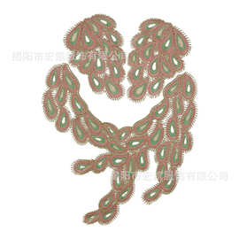 宏凯绣品新款水溶刺绣领花套装衣领DIY刺绣蕾丝花边装饰