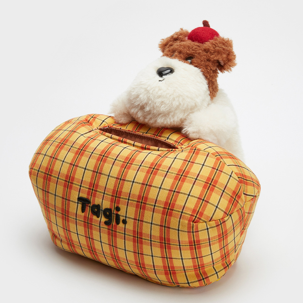 タギ.《》ぬいぐるみティッシュボックス ティッシュペーパー 寝室 家庭用収納 柑橘系ナプキン 癒し