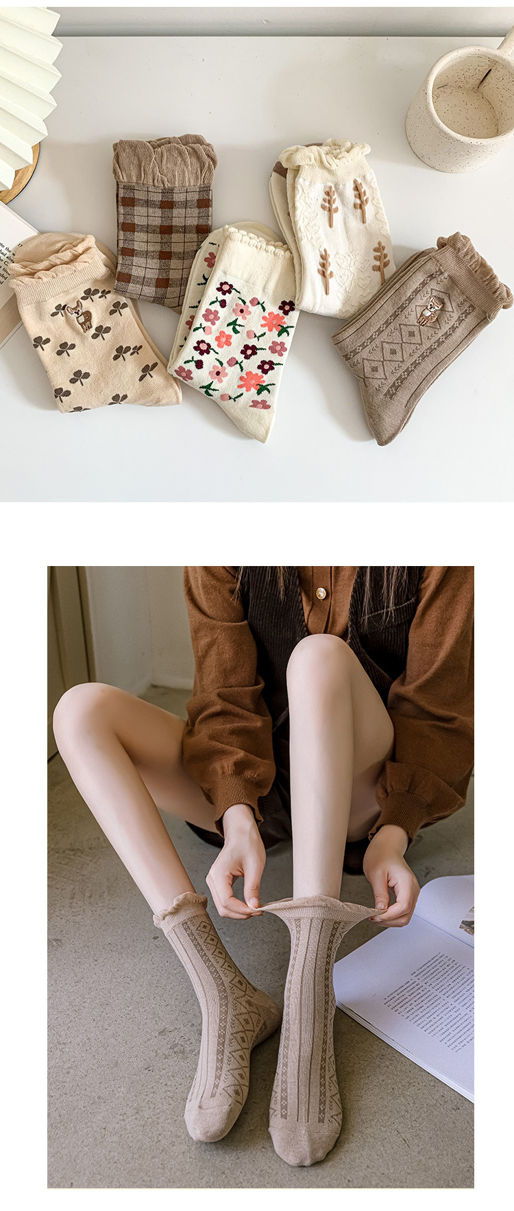 Lace Jk Socks Women's Tube Socks Spring And Autumn Cute Retro Lolita Socks display picture 2