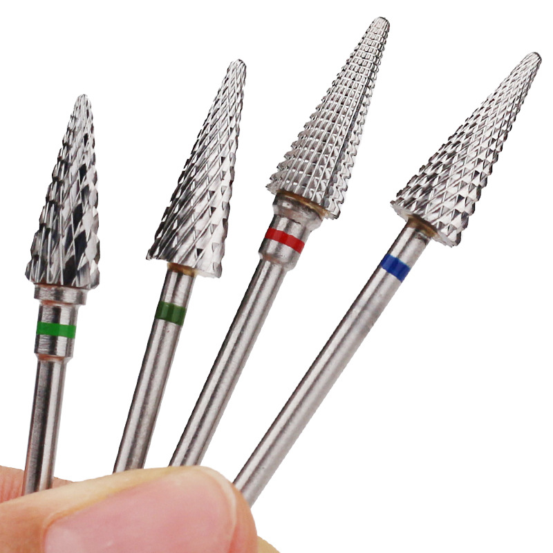 Uña rusa pretratamiento de acero de tungsteno pulizador de uñas eliminación de la piel muerta y molienda de la máquina de molienda de uñas conjunto de brocas