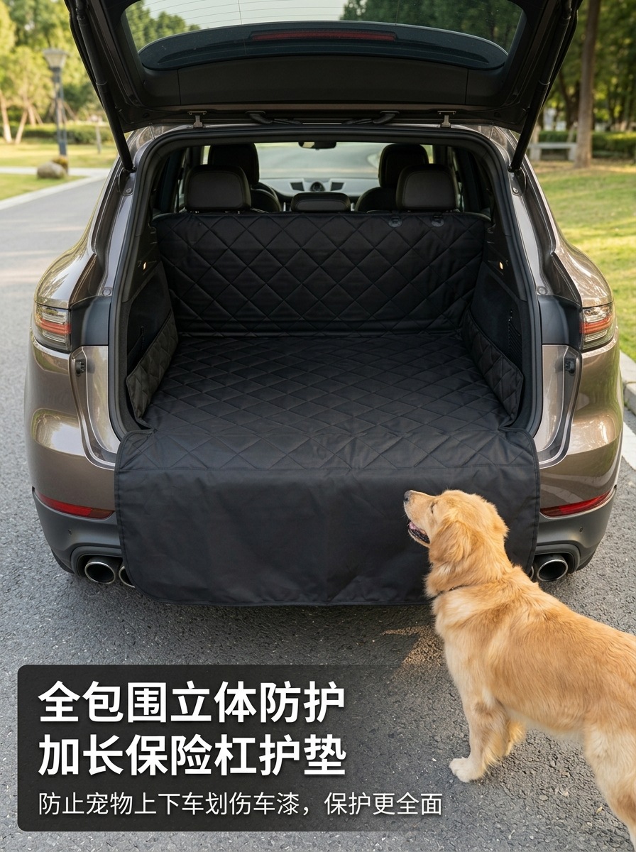 Cross-border SUV off-road vehicle trunk mat, car pet mat, waterproof, dirt-resistant, and scratch-resistant, extra-large size