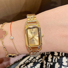 dinimi蒂米妮女士钢带手表复古小金表长方形小表盘气质中古直播款