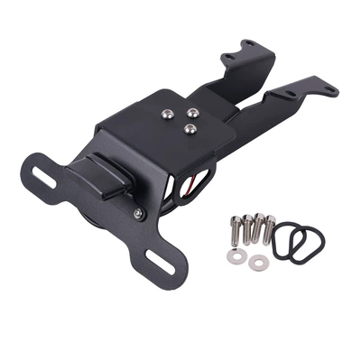 Suitable for Yamaha MT09 Tracer900 FJ09 modified short tail license plate frame motorcycle license plate frame photo accessories (Nömrə qabı) - black