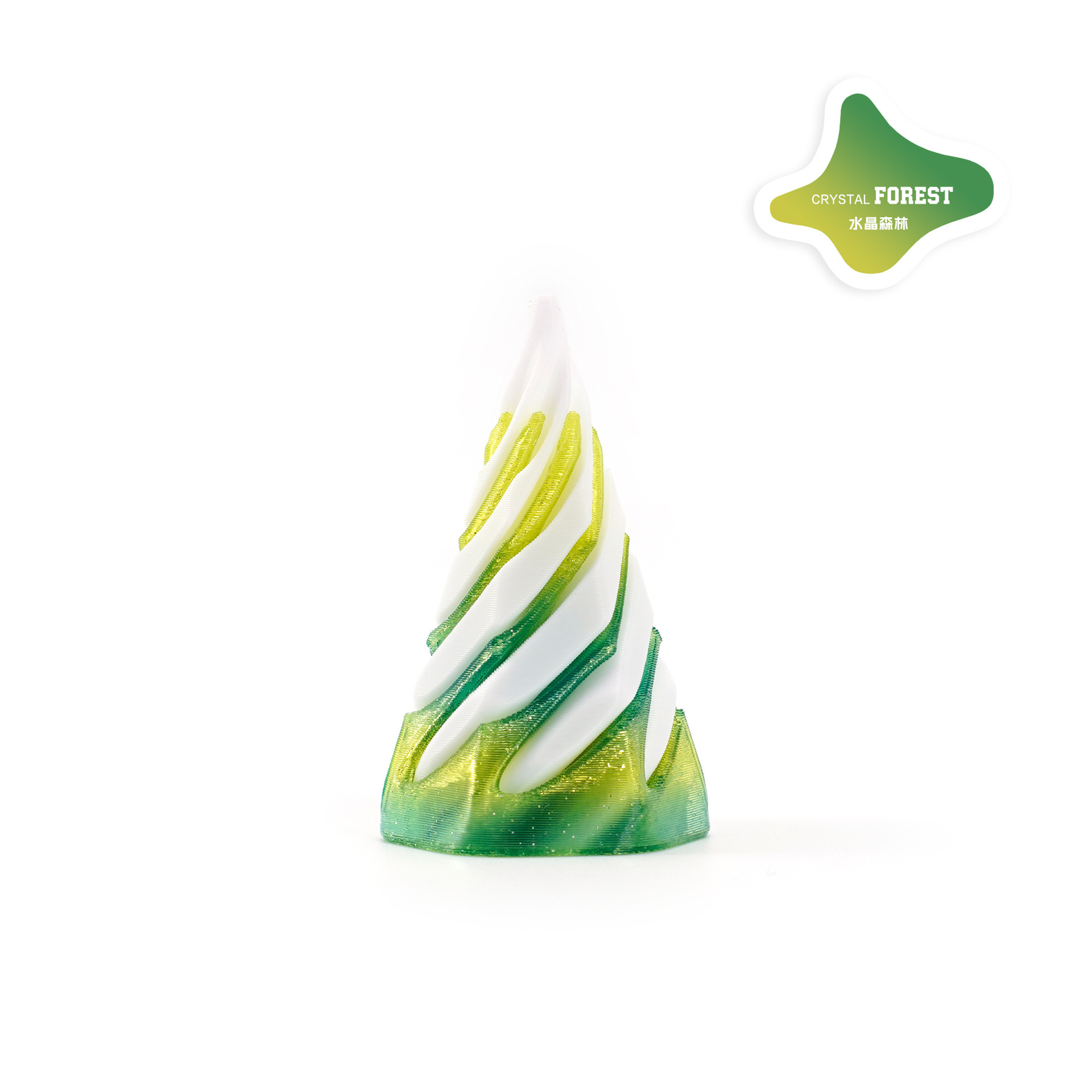 5cm pentagrama bosque de cristal giratorio