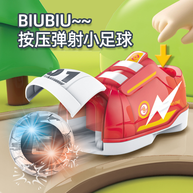 Catapulta para niños zapatos de fútbol inercia coche Lanzamiento de prensa fútbol entre padres e hijos juguetes educativos interactivos niños y niñas